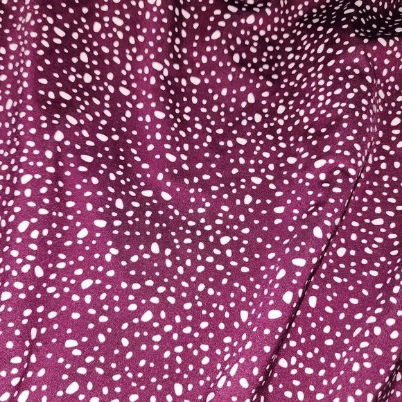 Nike Womens Maroon White Polka Dot One Piece Bathing Swim Suit Open Back Large - Picture 3 of 5